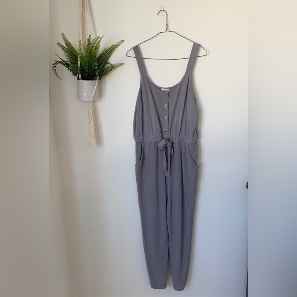 Linen ankle length jumpsuit